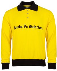 Youths in Balaclava Long Sleeve Polo Shirt - Yellow