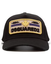 DSquared² Gold Maple Leaf Patch Baseball Cap - Black