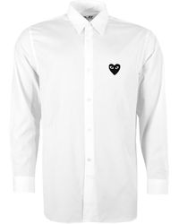 COMME DES GARÇONS PLAY B004 Black Heart Shirt - White