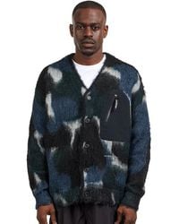 and wander - Mix Color Shaggy Knit Cardigan - Lyst