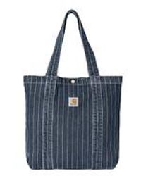 Carhartt - Orlean Tote Bag "Orlean" Hickory Stripe Denim, 11 oz - Lyst