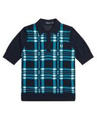 Fred Perry - Sheer Tartan Knitted Shirt - Lyst