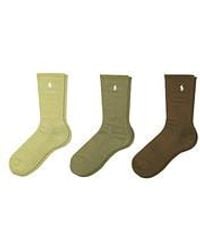 Polo Ralph Lauren - Cotton-Blend Crew Sock 3-Pack - Lyst