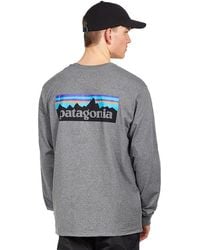 Patagonia - Long-Sleeved P-6 Logo Responsibili-Tee - Lyst