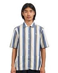 Fred Perry - Ombre Stripe Revere Collar Shirt - Lyst