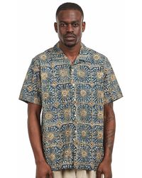 Beams Plus - Open Collar Block Print Flower - Lyst