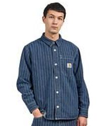 Carhartt - Orlean Shirt Jac "Orlean" Hickory Stripe Denim, 11 oz - Lyst