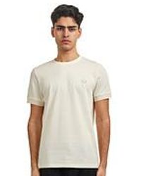 Fred Perry - Striped Cuff T-Shirt - Lyst