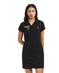 Fred Perry - Embroidered Pique Dress - Lyst