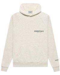 Fear Of God Essentials Core Collection Pullover Hoodie Heather Oatmeal ...