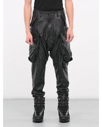Julius Leather Biker Pants in Black for Men | Lyst