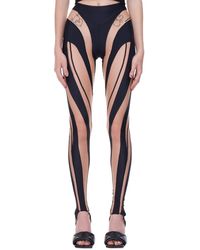 Mugler paneled leggings Clearance