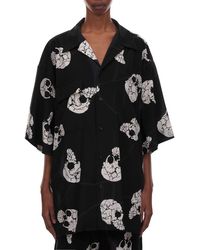 Y's Yohji Yamamoto Skull Print Shirt - Black