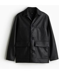 H&M - Shacket mit Coating in Regular Fit - Lyst