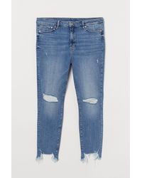 H&M + Skinny High Ankle Jeans - Blau