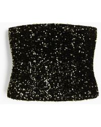 H&M - Bandeau-Top mit Pailletten - Lyst
