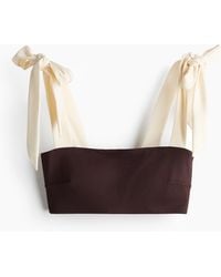 H&M - Padded Bikinitop Met Strikbandjes - Lyst