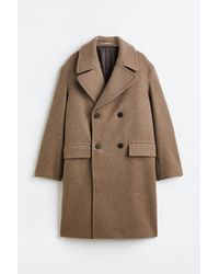 H&M Zweireihiger Mantel aus Wollmix - Braun