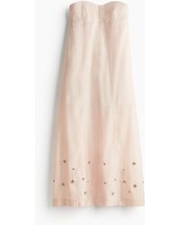 H&M - Bandeau-Kleid mit Verzierungen - Lyst