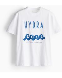 H&M - T-shirt avec motif imprimé - Lyst