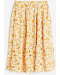 H&M - Rok Met Broderie Anglaise - Lyst