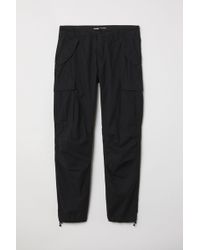 black h&m cargo pants
