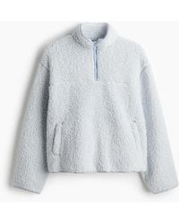 H&M - Sweat En Tissu Teddy Bear Avec Col Zippé - Lyst