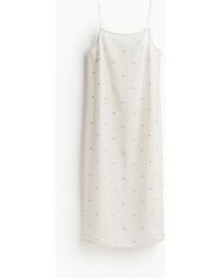 H&M - Transparentes Slipkleid mit Verzierungen - Lyst