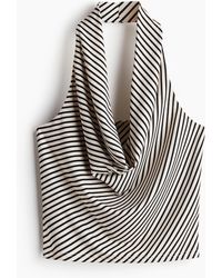 H&M - Neckholder-Top aus Crêpe - Lyst