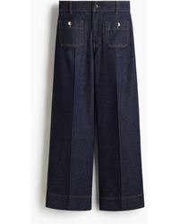H&M - Wide High Ankle Jeans - Lyst