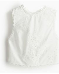 H&M - Top avec broderie anglaise - Lyst