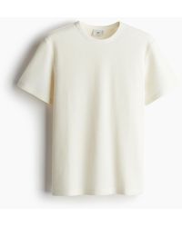 H&M - T-shirt gaufré Regular Fit - Lyst