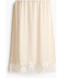 H&M - Rock mit Spitzenbesatz - Lyst