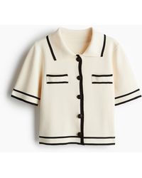 H&M - Feinstrick-Cardigan mit Kragen - Lyst