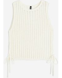 H&M - Gestricktes Tanktop im Leiterstich-Look - Lyst