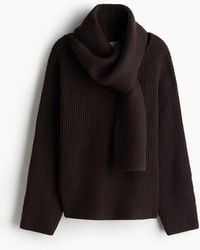 H&M - Pull En Maille Côtelée Avec Col Cravate - Lyst