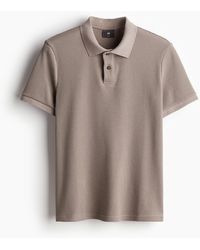 H&M - Poloshirt mit Waffelmuster in Slim Fit - Lyst
