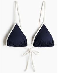 H&M - Wattiertes Triangel-Bikinitop - Lyst