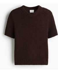 H&M - T-shirt en maille - Lyst