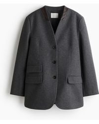H&M - Kraagloze Blazer - Lyst