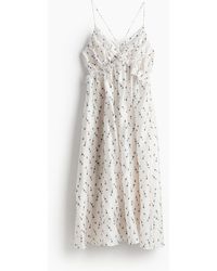 H&M - Kleid mit Volants - Lyst