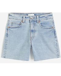 H&M - Skinny High Denim Shorts - Lyst