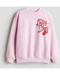 H&M - Sweat Oversize Avec Motif Imprimé - Lyst