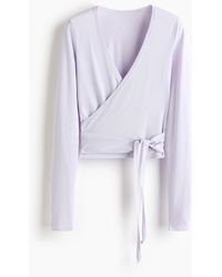 H&M - Sportshirt im Wickelschnitt aus Modal - Lyst