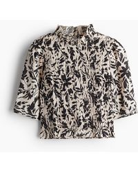 H&M - Gesmokte Bluse - Lyst