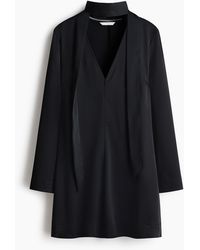 H&M - Satinkleid mit Schaldetail - Lyst