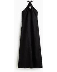 H&M - Neckholder-Kleid aus Leinenmix - Lyst