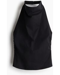 H&M - Gedrapeerde Haltertop - Lyst