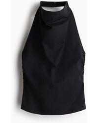 H&M - Drapiertes Neckholder-Top - Lyst