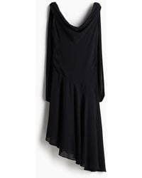 H&M - Kleid mit Wasserfall-Ausschnitt - Lyst